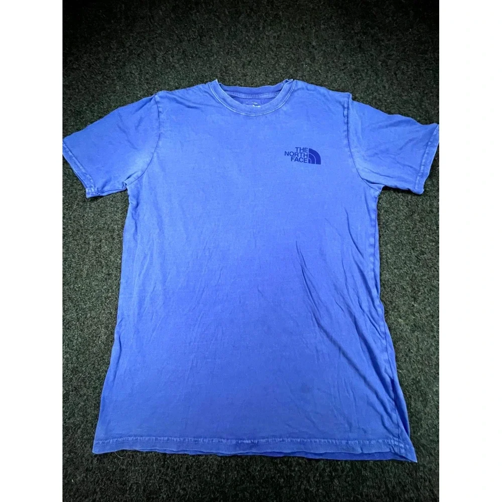 The North Face Standard Fit T Shirt Mens M Blue Graphic Fine Alpine Equipment